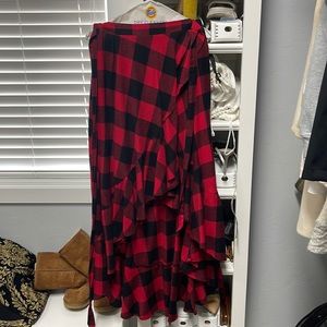 Boutique brand wrap skirt, shorter in the front, longer in the back